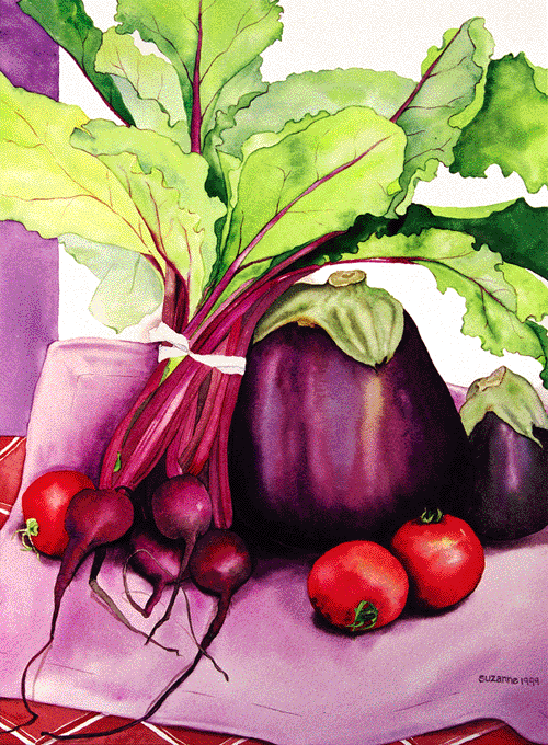 Farmers Market - Beets & Eggplants