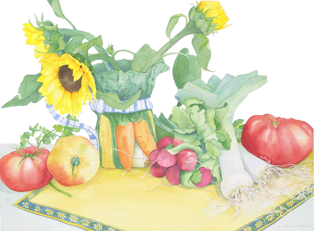 Heirloom Tomatoes & Sunflowers