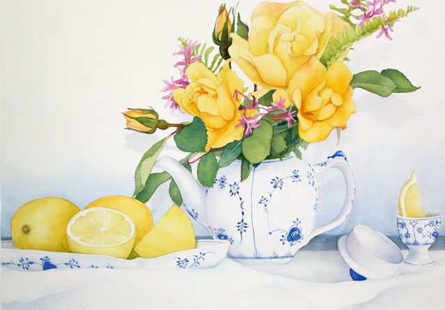Copenhagen & Yellow Roses