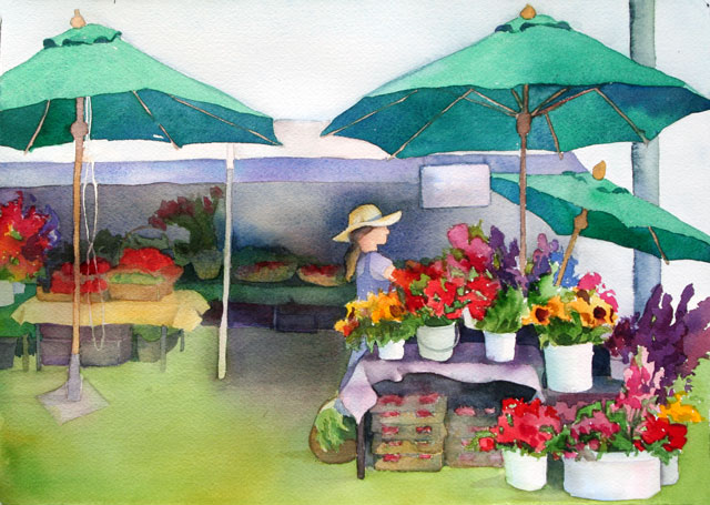 Farmers Market - Flower Stand